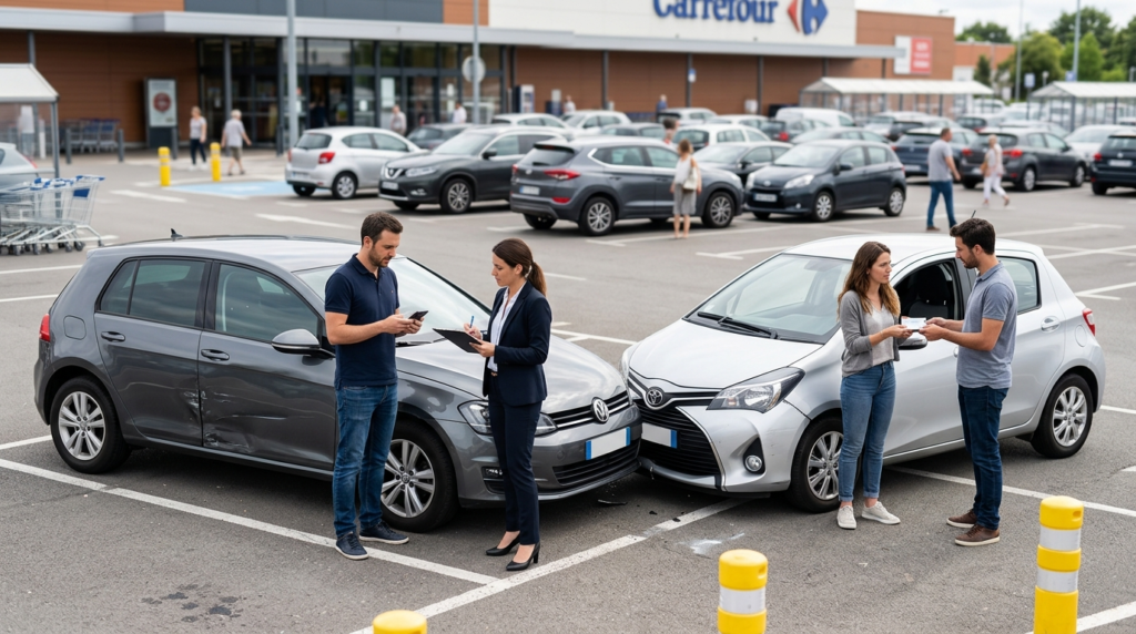 Accident sur un parking : responsabilité, démarches et indemnisation